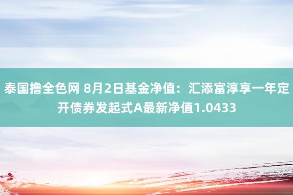 泰国撸全色网 8月2日基金净值：汇添富淳享一年定开债券发起式A最新净值1.0433