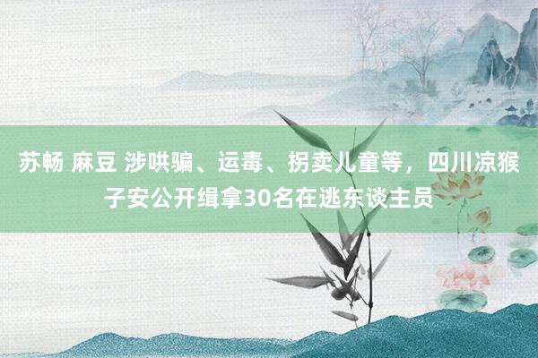 苏畅 麻豆 涉哄骗、运毒、拐卖儿童等，四川凉猴子安公开缉拿30名在逃东谈主员