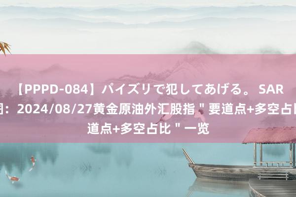 【PPPD-084】パイズリで犯してあげる。 SARA 一张图：2024/08/27黄金原油外汇股指＂要道点+多空占比＂一览