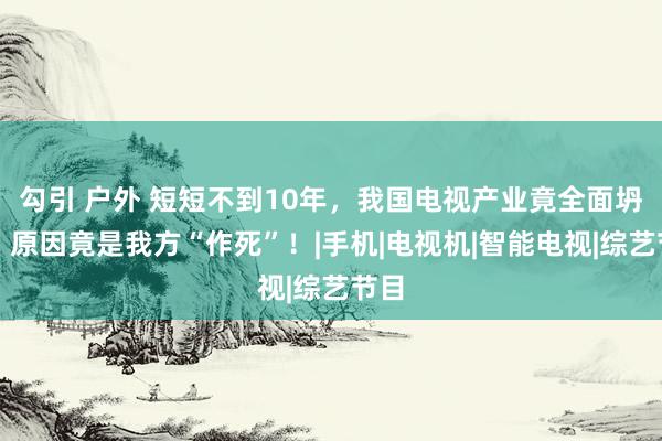 勾引 户外 短短不到10年，我国电视产业竟全面坍塌，原因竟是我方“作死”！|手机|电视机|智能电视|综艺节目